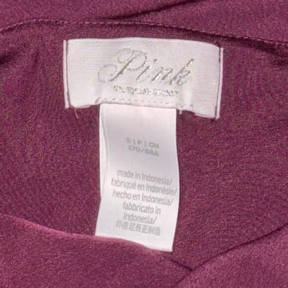 PINK Victoria's Secret "Fall In Love Midi Dress" - Plum Burgundy Slip Dress - Picture 8 of 13